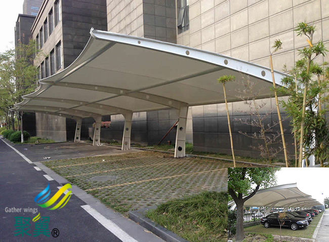 河北省乐亭县膜结构车棚|膜结构车棚张拉力强定制单位